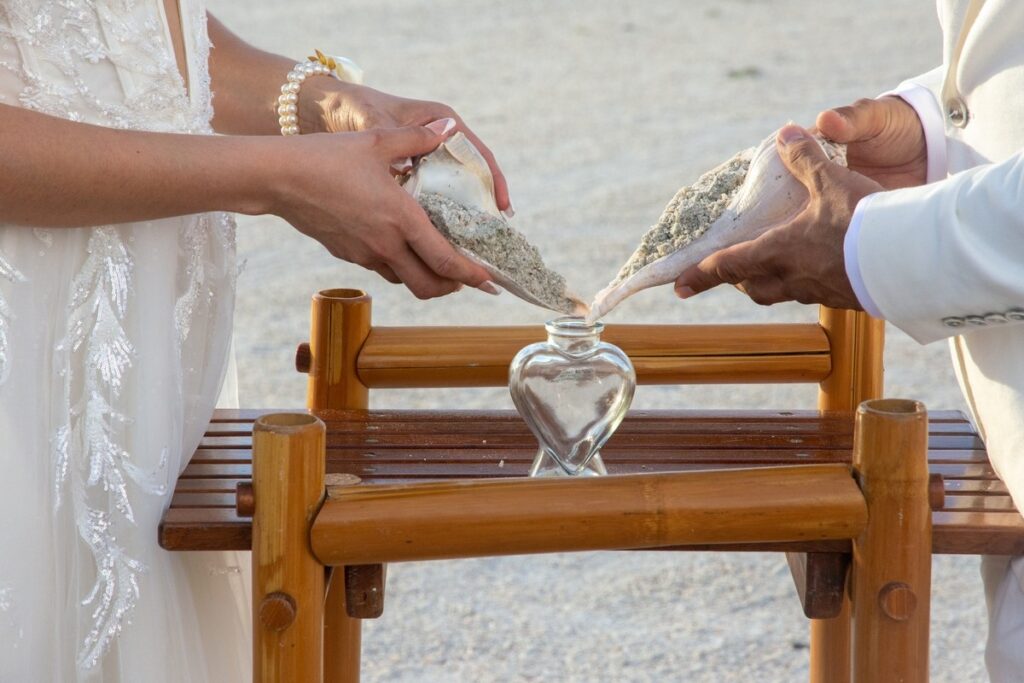 small beach wedding ceremony St Pete Beach FL