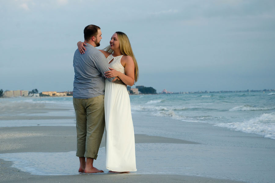 romantic couples photography in Madeira Beach Florida
