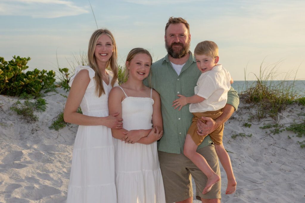 family beach portraits on Treasure Island