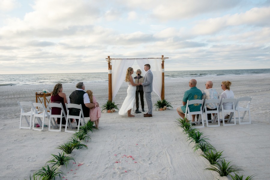 intimate beach wedding in Madeira Beach Florida