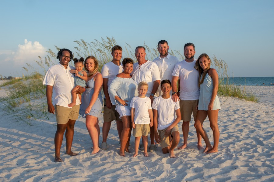multi generation family photos on Florida Gulf Coast